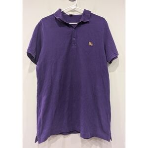 Burberry Brit Royal Purple Short Sleeve Cotton Polo Size XL